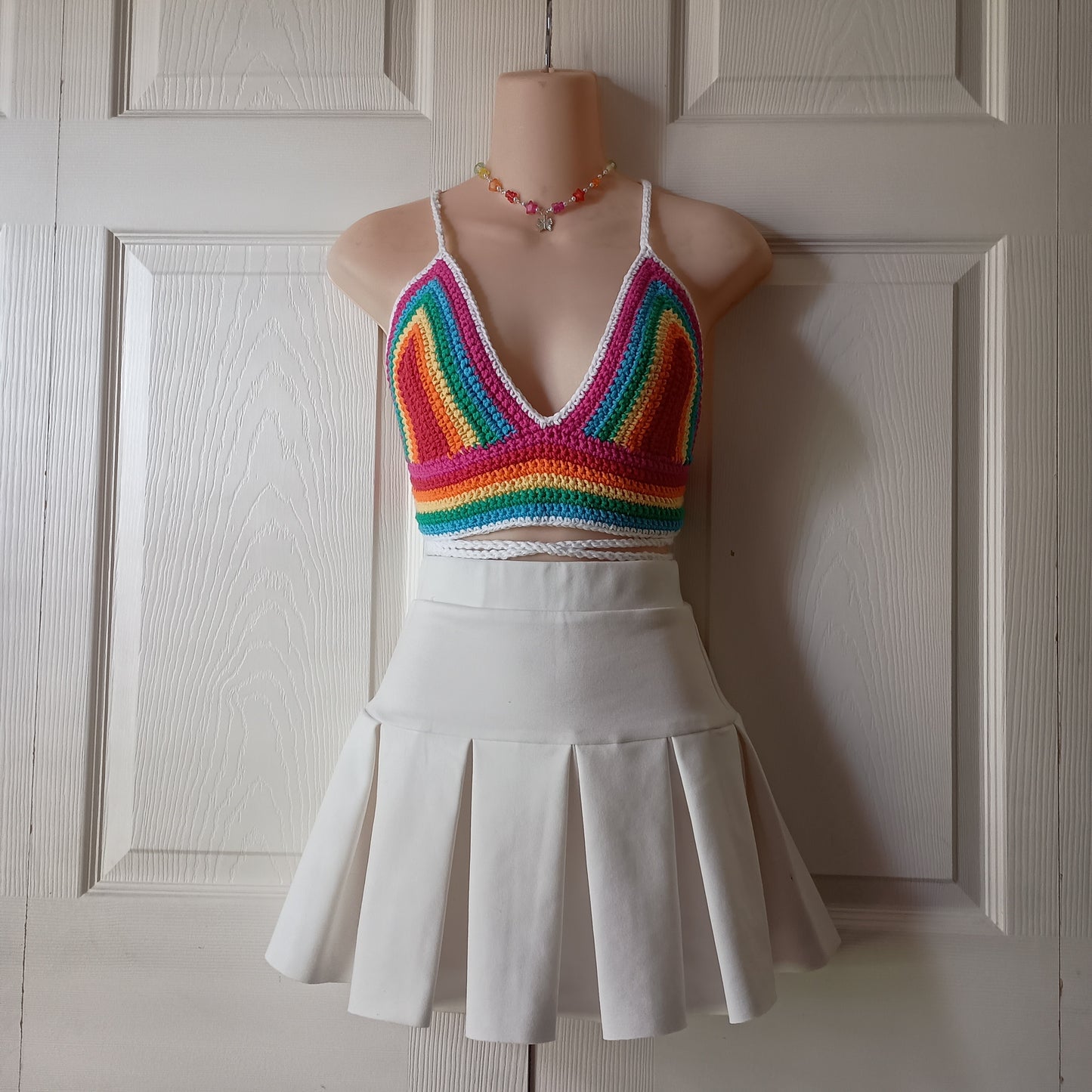 Rainbow pride crop top