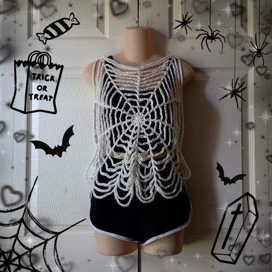 Spider web muscle tank