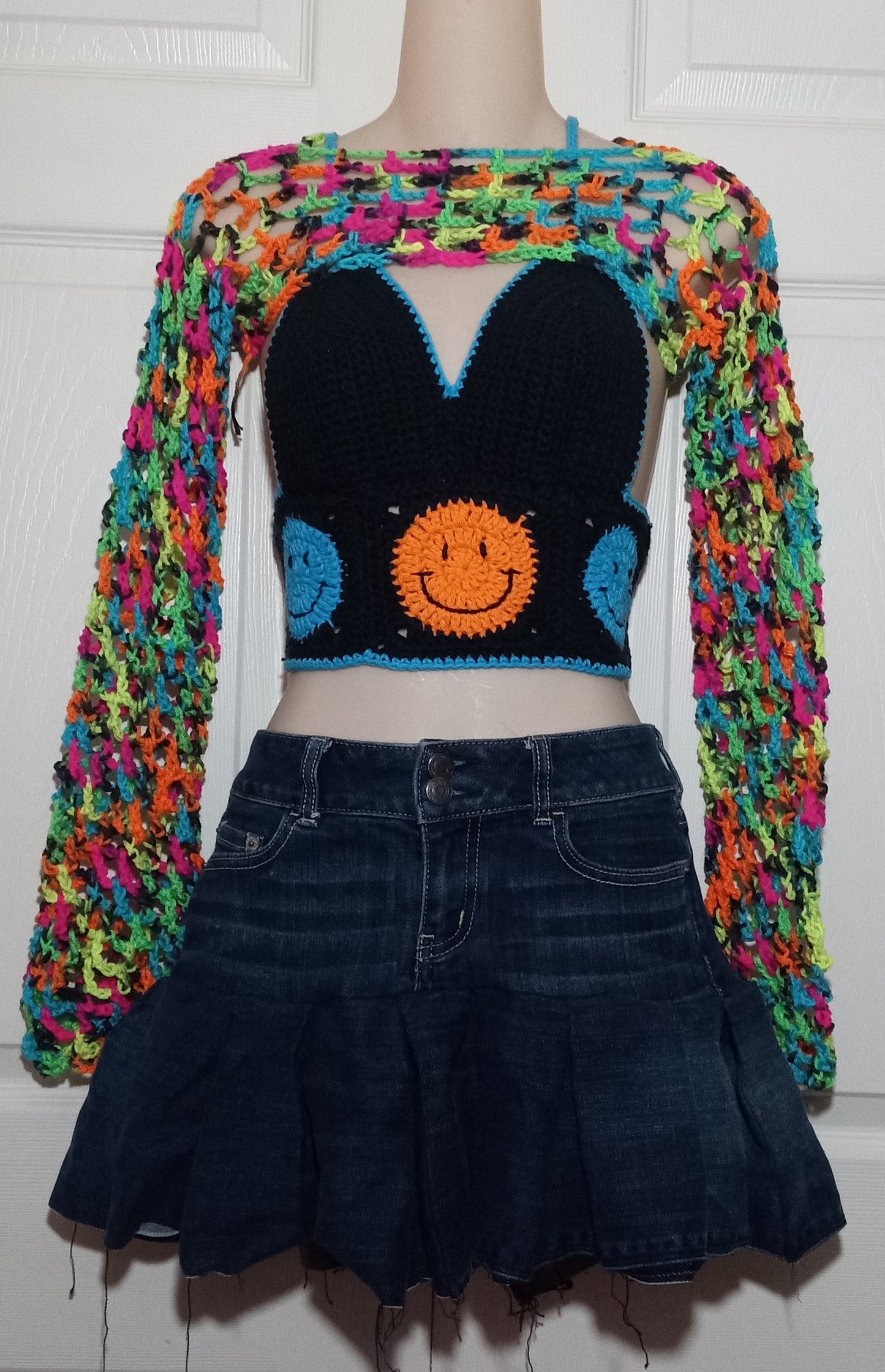 Neon nights crop top