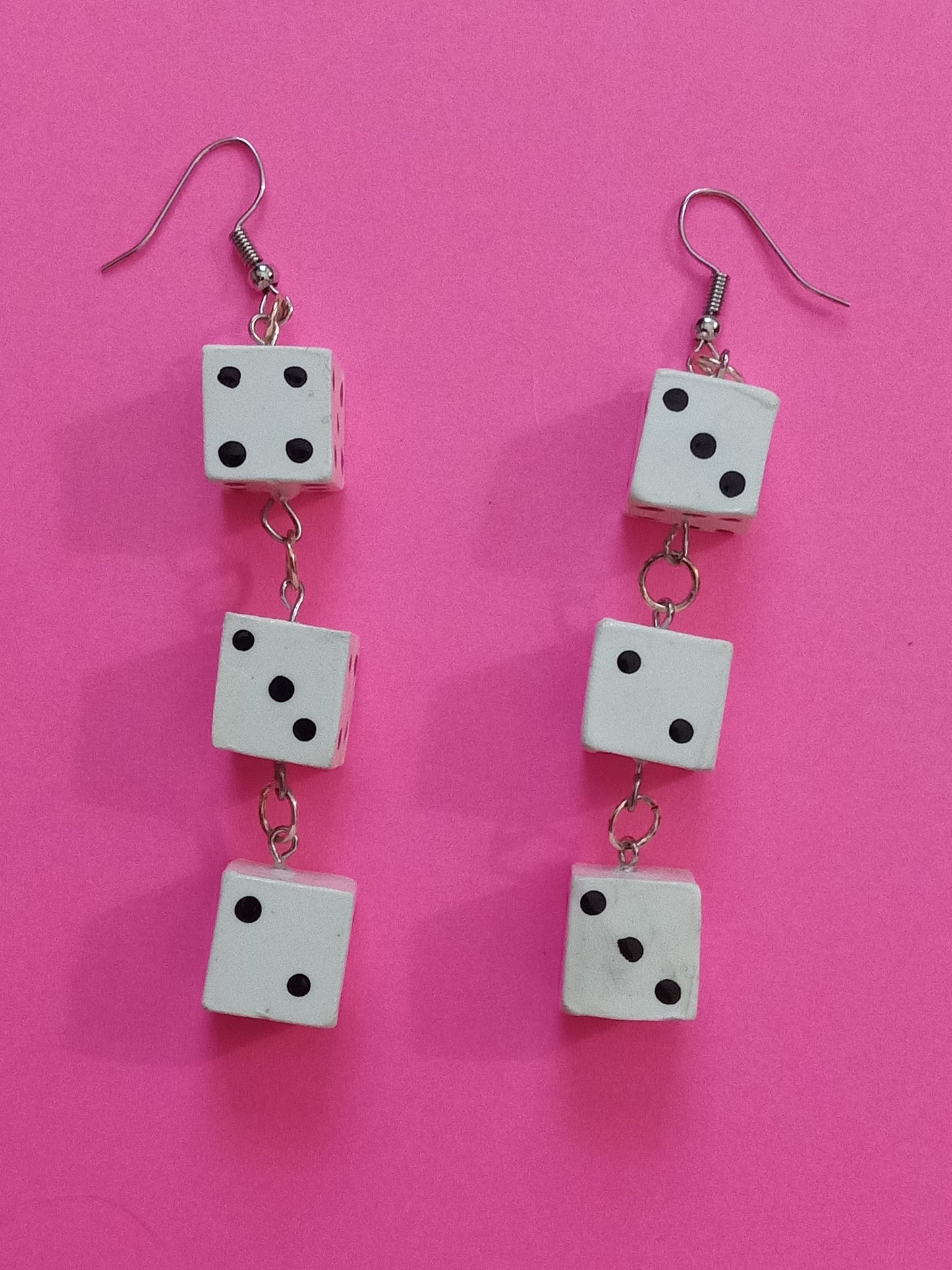 Stacked dice earrings