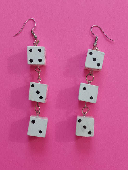 Stacked dice earrings